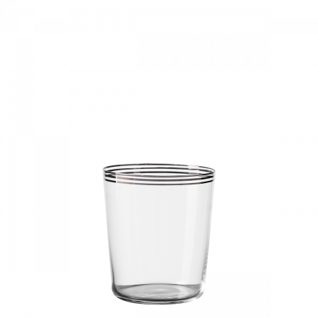 Pohár Tumbler s tromi pruhmi v platinovej farbe 440 ml - 21st Century Glas