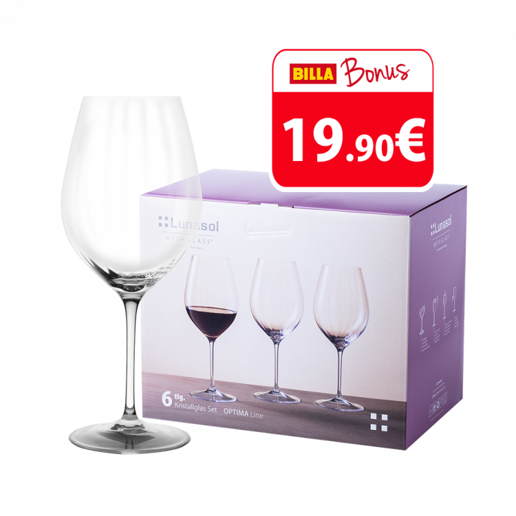 Lunasol - Poháre na červené víno 660 ml set 6 ks - Optima Line Glas Lunasol (322687)